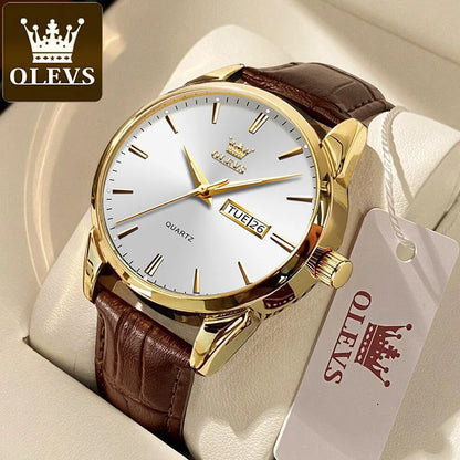 OLEVS Classic Quartz Watch for Men Waterproof