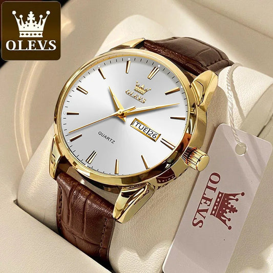 OLEVS Classic Quartz Watch for Men Waterproof