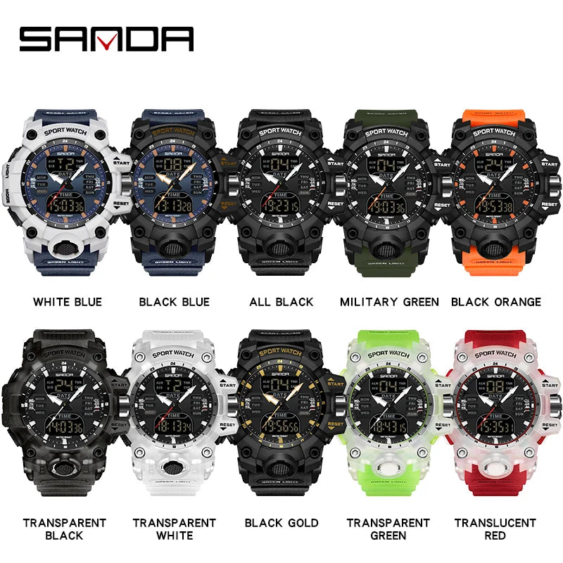 SANDA Luxury G Style Men's Electronic Watch