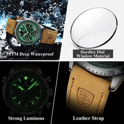 POEDAGAR Luxury Men's Waterproof Watch