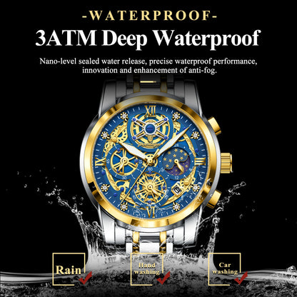 POEDAGAR Luxury Waterproof Men's Watch