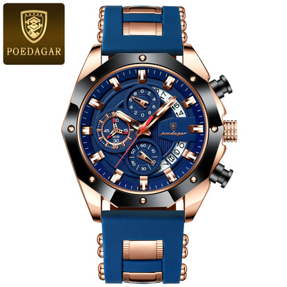 POEDAGAR Luxury Military Men Watch Waterproof Luminous Date Sport