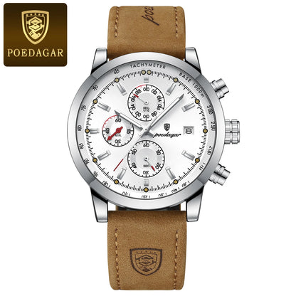 POEDAGAR Luxury Wristwatch for Man Waterproof