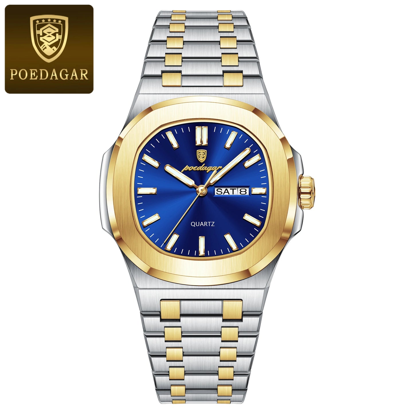 POEDAGAR Luxury Military Men's Waterproof Watch