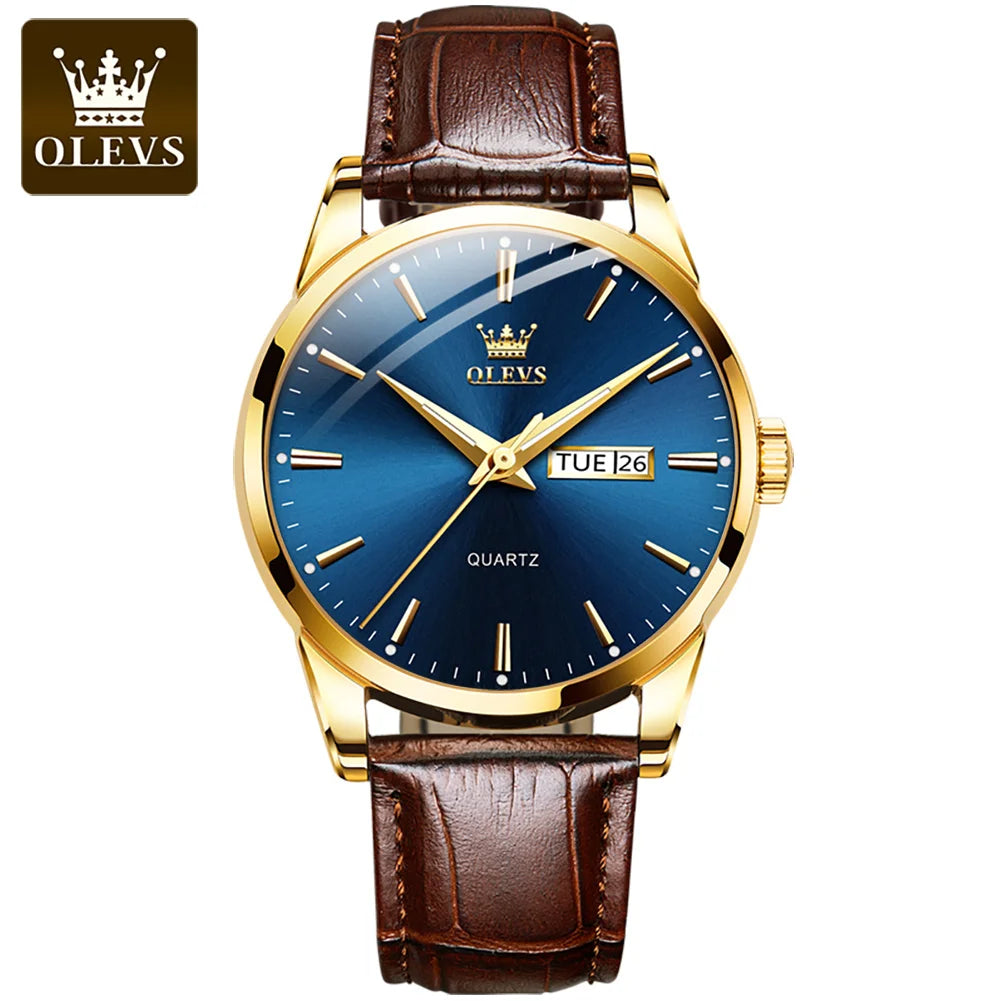 OLEVS Classic Quartz Watch for Men Waterproof