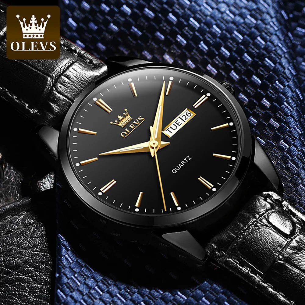 OLEVS Classic Quartz Watch for Men Waterproof