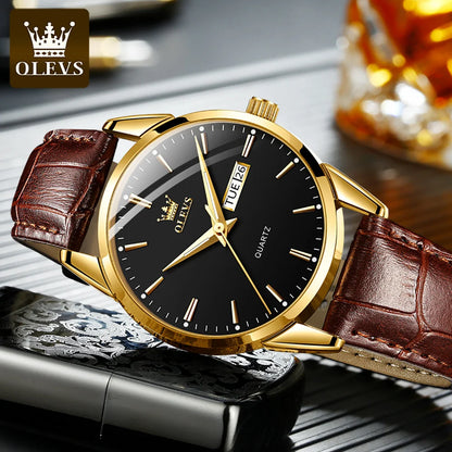 OLEVS Classic Quartz Watch for Men Waterproof