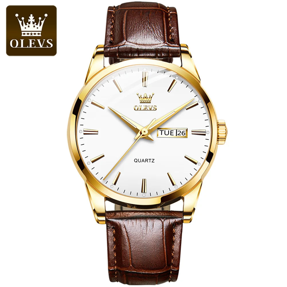 OLEVS Classic Quartz Watch for Men Waterproof