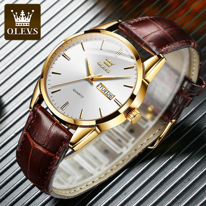 OLEVS Classic Quartz Watch for Men Waterproof