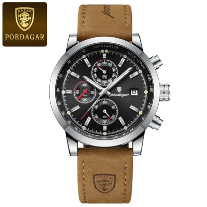 POEDAGAR Luxury Wristwatch for Man Waterproof