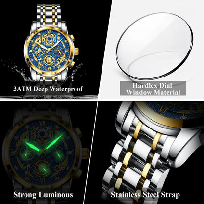 POEDAGAR Luxury Waterproof Men's Watch